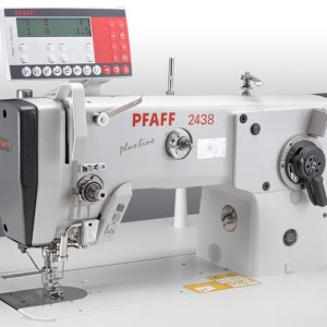 PFAFF Plusline 2438 Etiket dikim işlemi için yüksek hızlı dikiş makinası